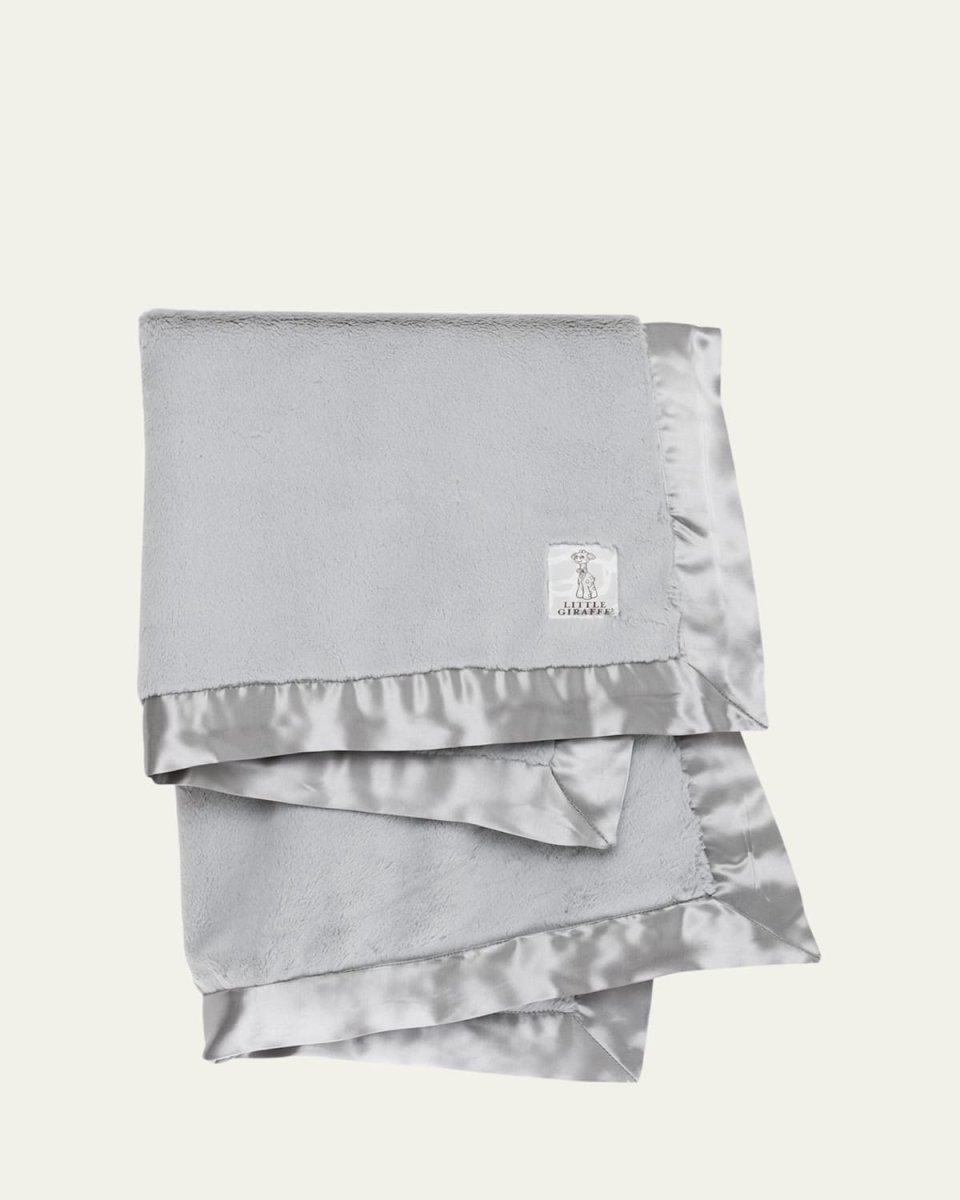 Luxe Solid Plush Baby Blanket w/ Satin Border